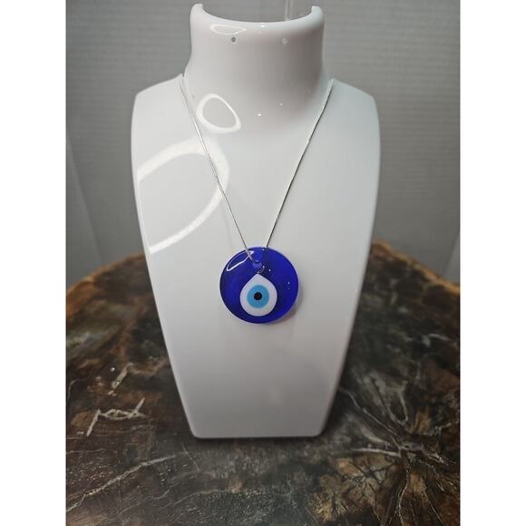 Evil Eye Necklace 925 Silver Chain Protection/Good Luck - Picture 2 of 10